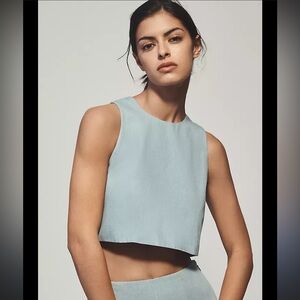 NWT ✨ Anthropologie Mare Mare Sleeveless Crop Denim Tank
